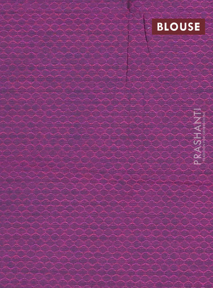 Chettinad cotton saree teal blue and purple with thread woven buttas and thread woven border