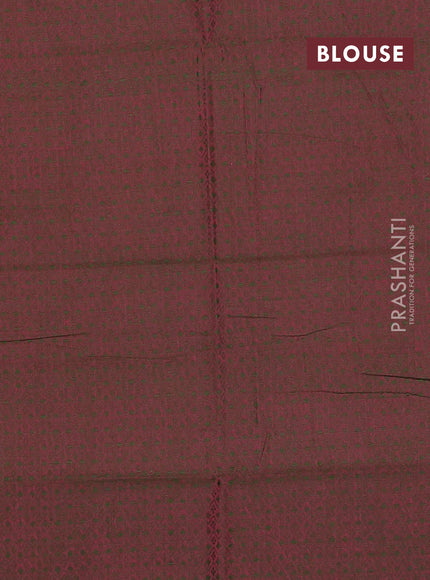 Chettinad cotton saree pink and green with thread woven buttas and peacock zari woven border