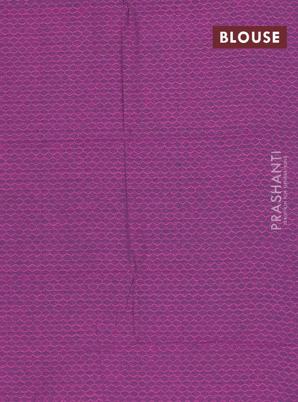 Chettinad cotton saree cs blue and purple with thread woven buttas and peacock zari woven border