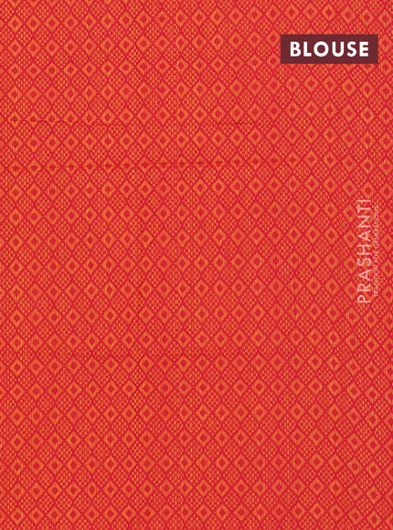 Chettinad cotton saree dual shade of purple and red with thread woven buttas and temple zari woven border