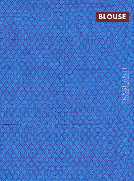 Chettinad cotton saree teal green shade and blue with zari woven buttas and zari woven border
