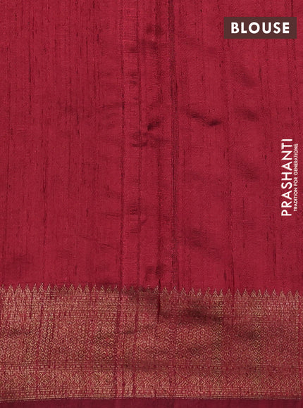 Banarasi raw silk saree purple and maroon with thread & zari woven buttas and woven border