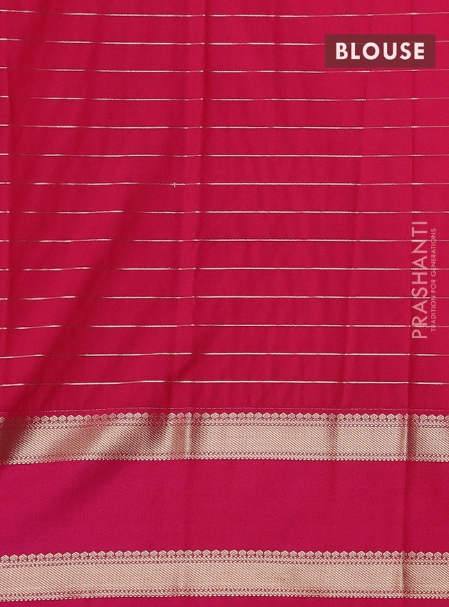 Semi kanchipuram silk saree yellow and pink with allover zari weaves and rettapet zari woven korvai border