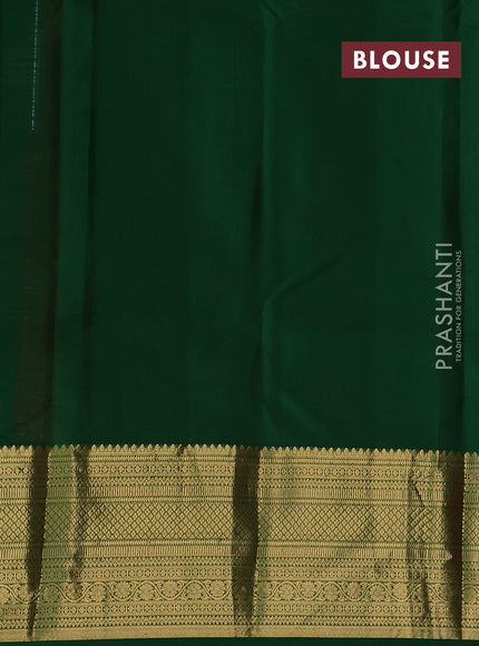 Pure kanchipuram silk saree maroon and green with allover zari woven buttas and long zari woven border