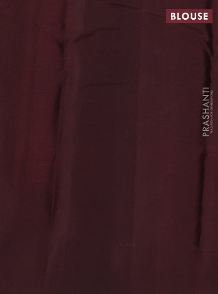 Pure kanchipuram silk saree peach pink and coffee brown with zari woven buttas and zari woven butta border