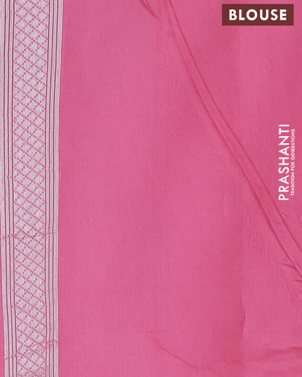 Kora Jamdhani silk saree beige and peach pink with alover jamdhani weaves long floral design zari woven border