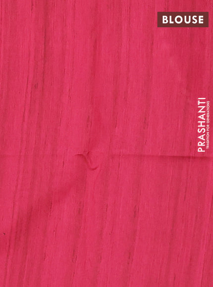 Semi tussar saree pink and beige with allover bandhani prints and madhubani printed pallu & border