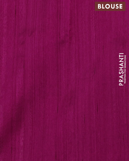 Kota saree beige and purple with floral applique work
