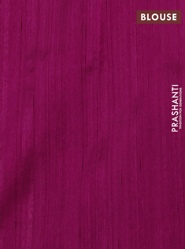 Kota saree beige and purple with floral applique work