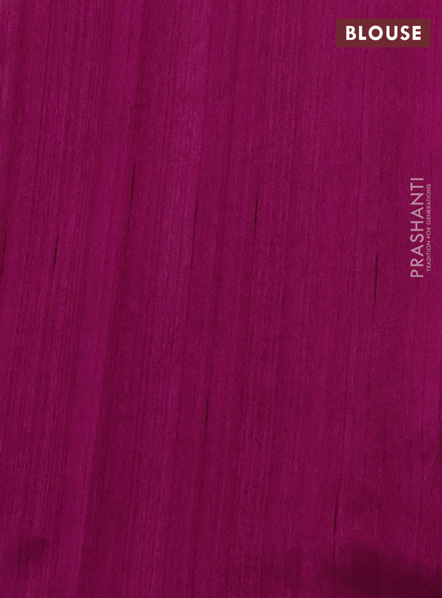 Kota saree beige and purple with kalamkari applique work