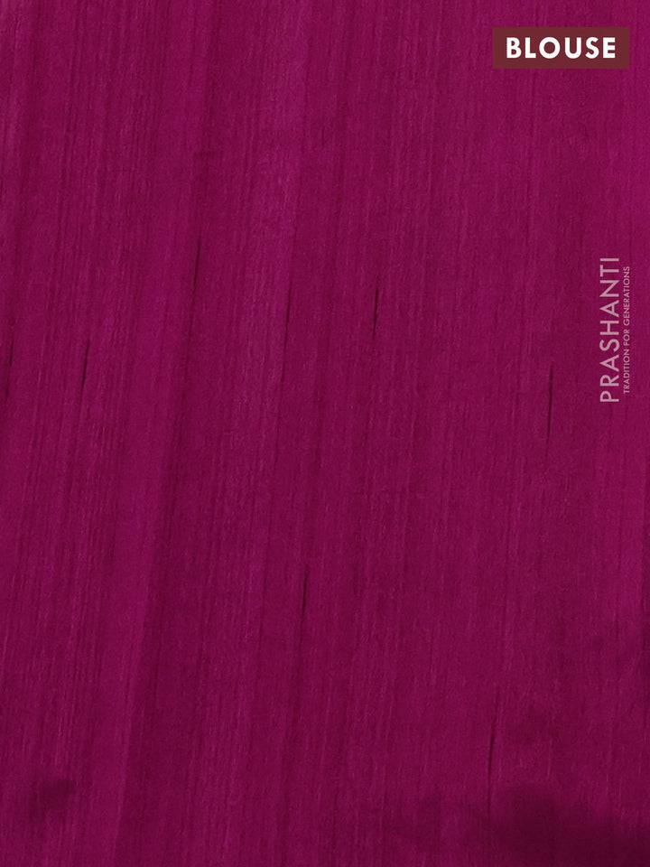 Kota saree beige and purple with kalamkari applique work