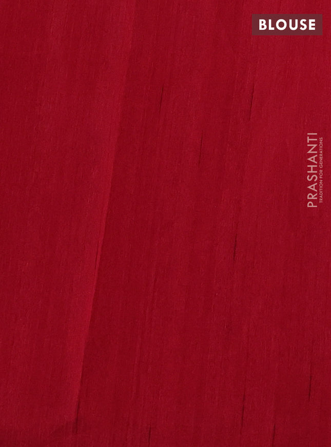 Kota saree beige and red with kalamkari applique work