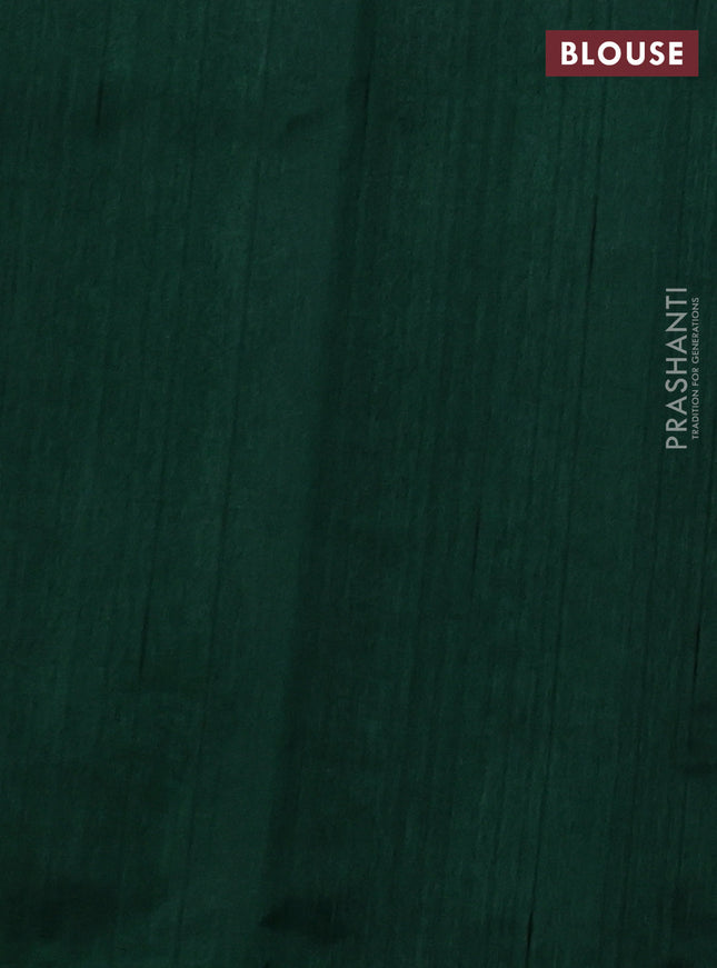 Kota saree beige and green with kalamkari applique work