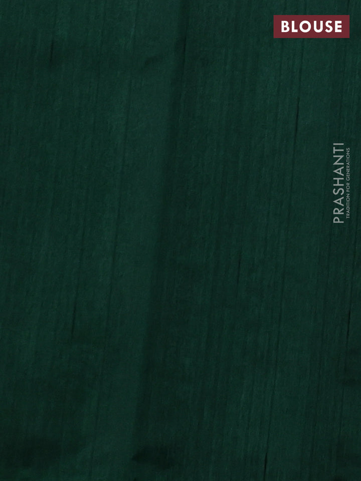 Kota saree beige and green with kalamkari applique work