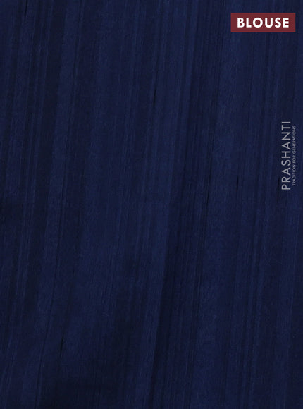 Kota saree beige and peacock blue with kalamkari applique work
