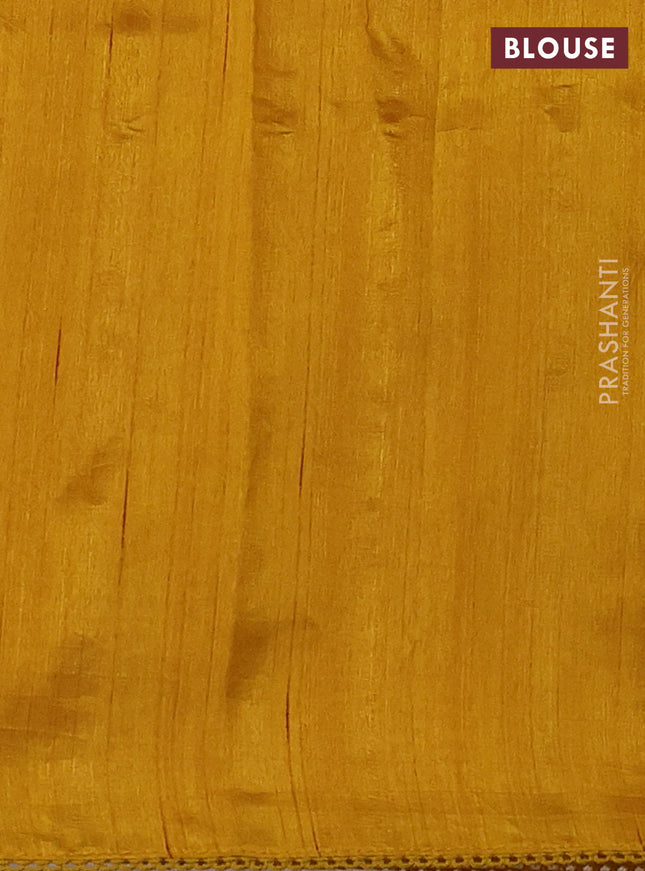 Kota saree beige and mustard yellow with kalamkari applique work