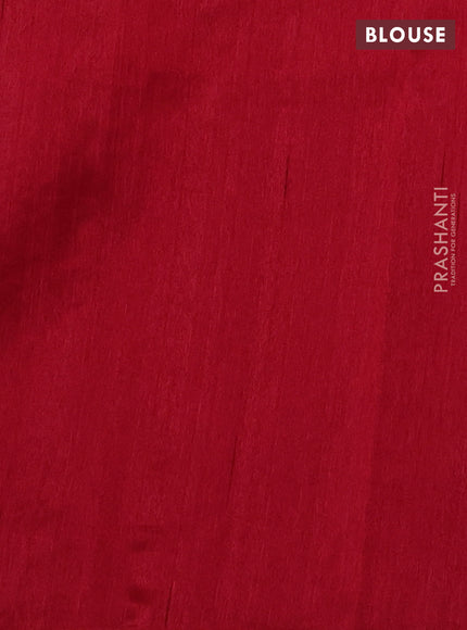 Kota saree beige and red with kalamkari applique work