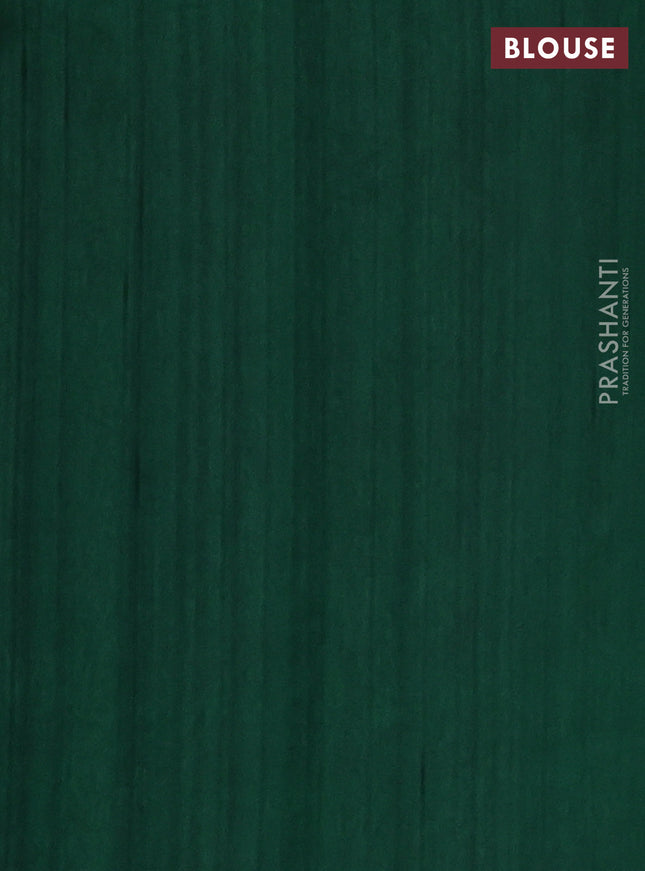 Kota saree beige and green with kalamkari applique work