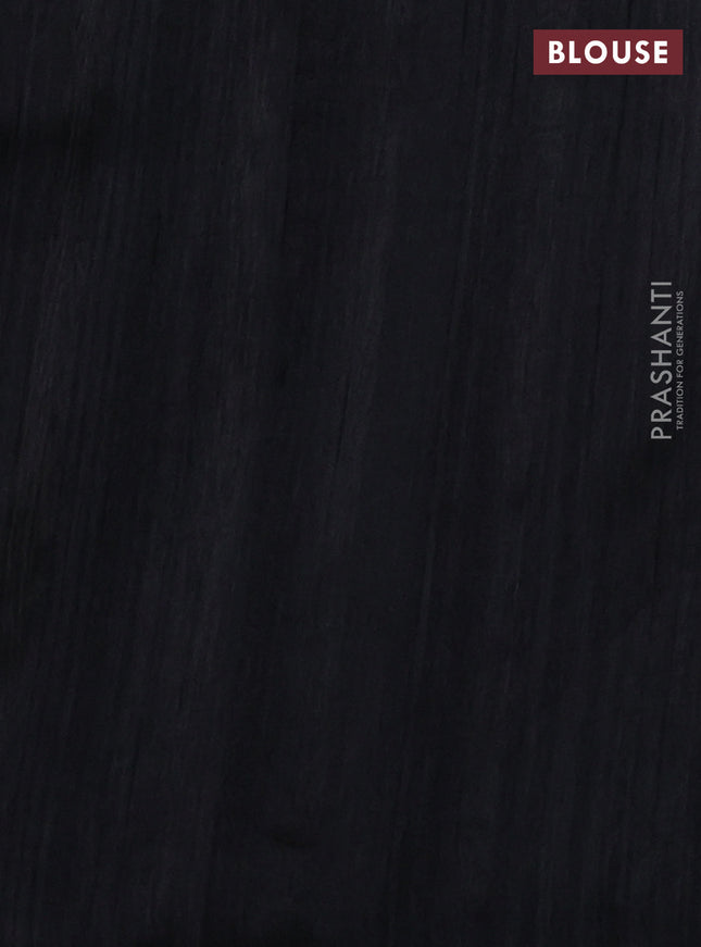 Kota saree beige and black with floral applique work