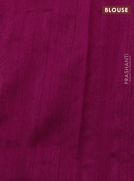 Kota saree beige and purple with floral applique work