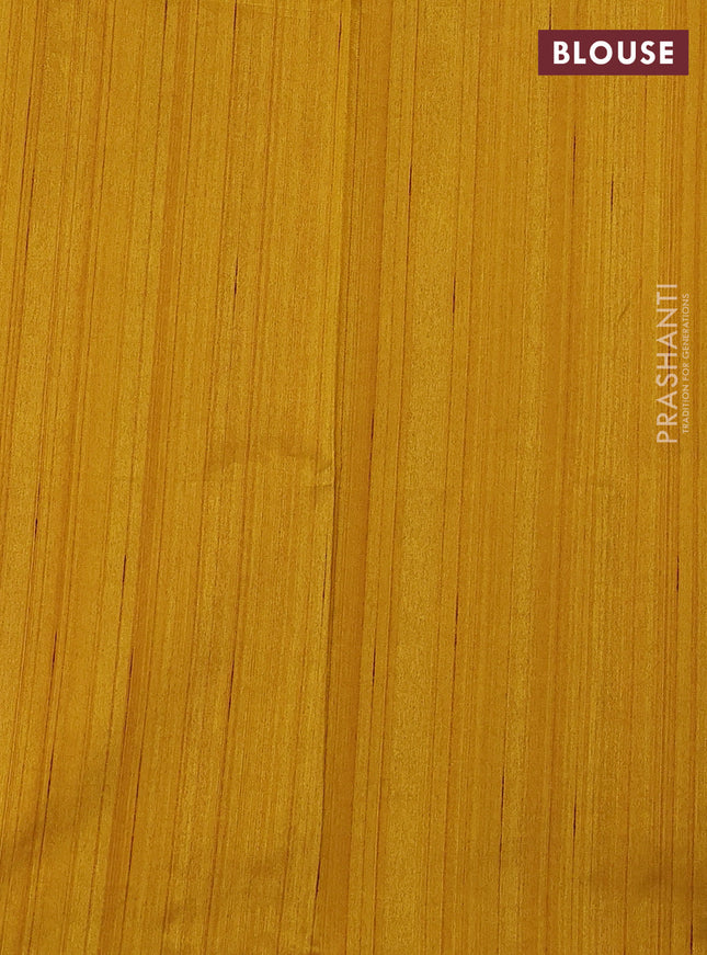 Kota saree beige and mustard yellow with floral applique work