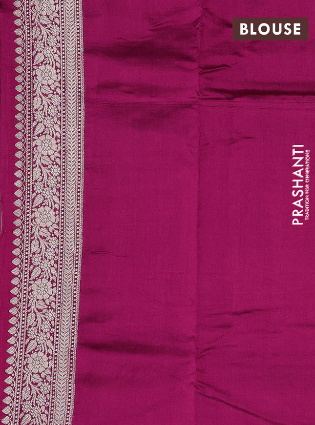 Chiniya silk saree pink and dark pink with allover zari weaves and zari woven border