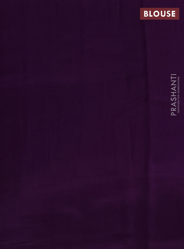 Chiniya silk saree mild purple and purple with floral zari woven buttas and zari woven border