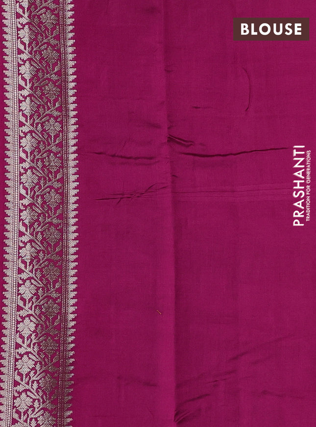 Chiniya silk saree pink and dark pink with allover zari weaves and zari woven border