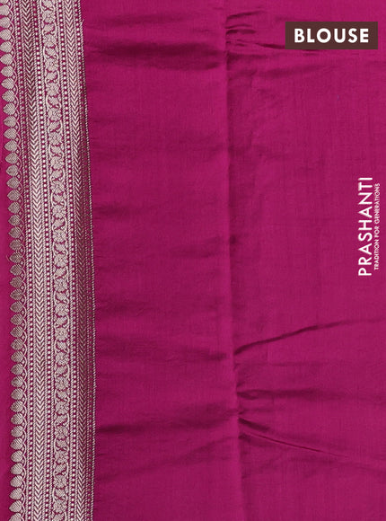 Chiniya silk saree pink and dark pink with allover zari weaves and zari woven border