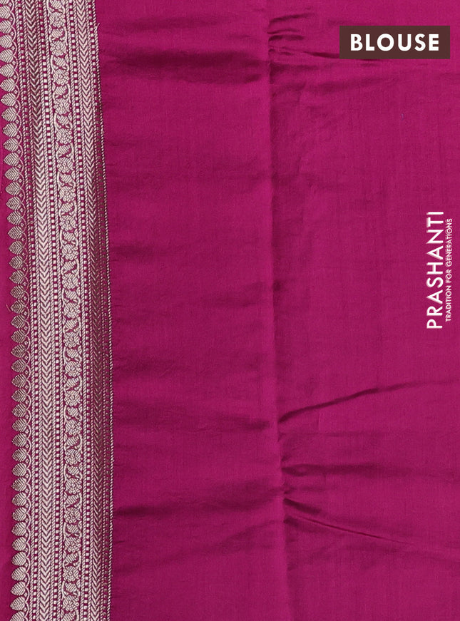 Chiniya silk saree pink and dark pink with allover zari weaves and zari woven border