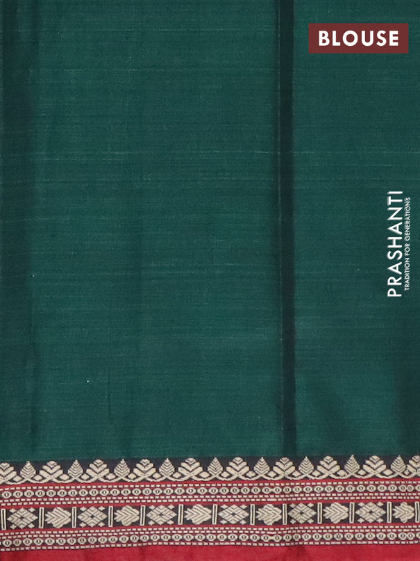 Narayanpet cotton saree bottle green and maroon with plain body and thread woven border