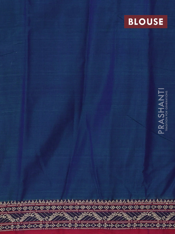 Narayanpet cotton saree dual shade of greenish blue and maroon with plain body and thread woven border