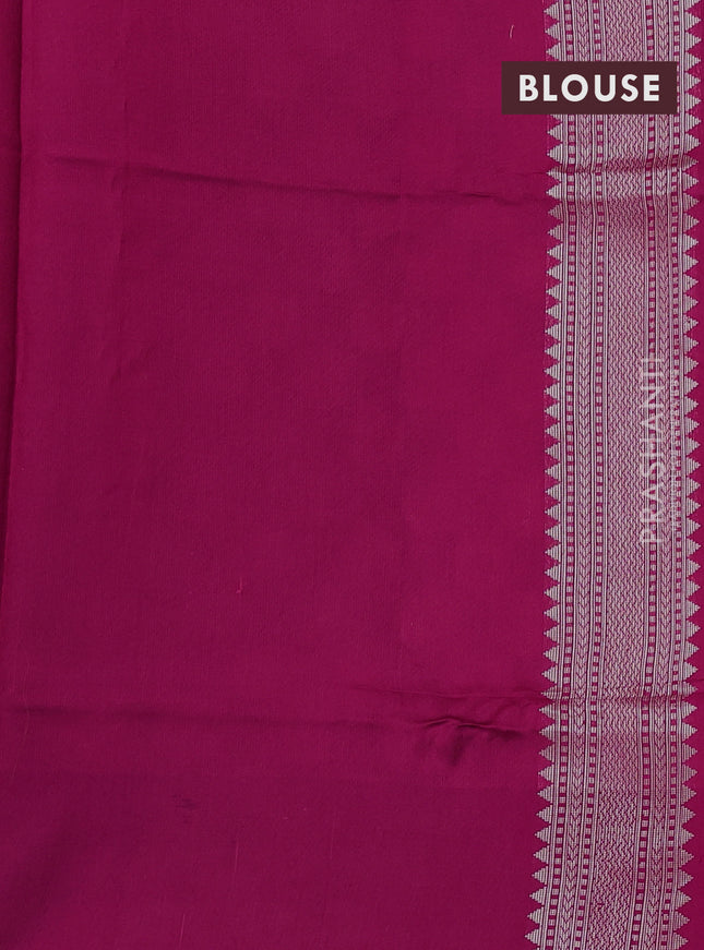 Kora jamdhani silk saree mustard yellow and pink with allover jamdhani weaves and zari woven border