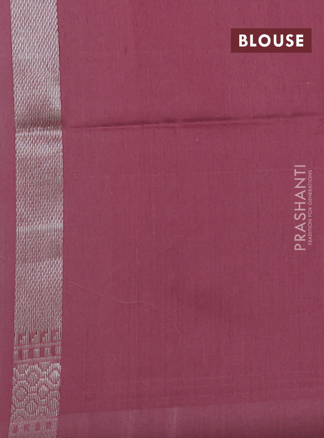Kora jamdhani silk saree pastel blue and peach pink with allover jamdhani weaves and zari woven border