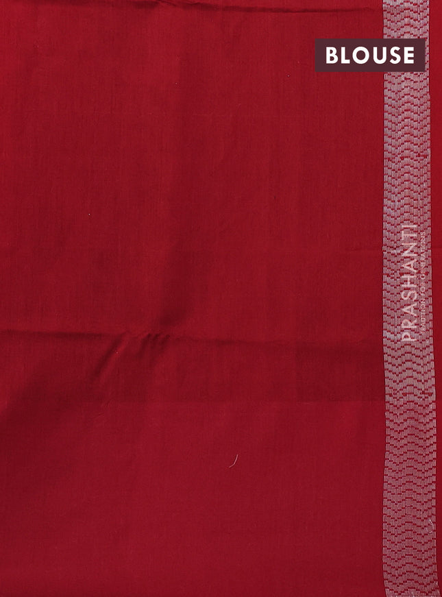 Kora jamdhani silk saree purple and maroon with allover jamdhani weaves and zari woven border