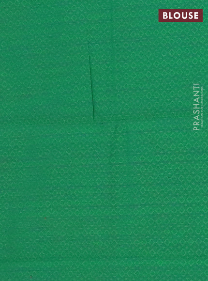 Chettinad cotton saree pink and green with thread woven buttas and temple design simple border