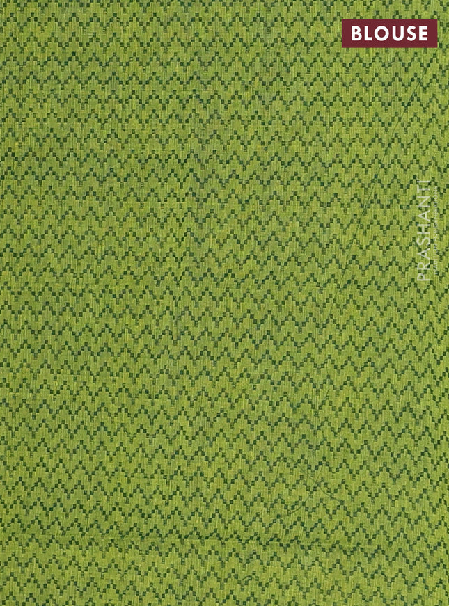 Chettinad cotton saree mustard yellow and lime green with allover small checked pattern and zari woven border