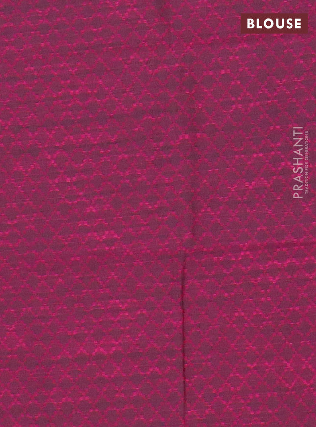 Chettinad cotton saree teal green and purple with thread woven buttas and zari woven border