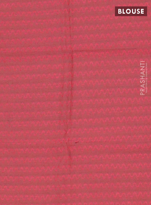 Chettinad cotton saree sandal and pink with thread woven buttas and annam zari woven border