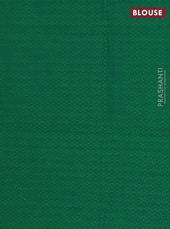 Chettinad cotton saree deep maroon and green with thread woven buttas and zari woven border