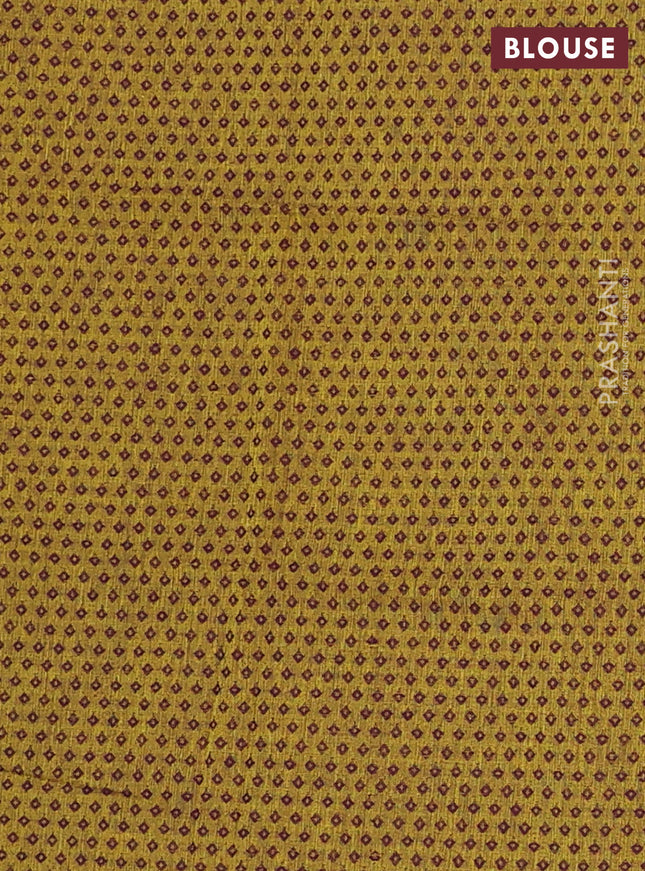 Chettinad cotton saree dual shade of maroon and mustard yellow with thread woven buttas and thread & zari woven border