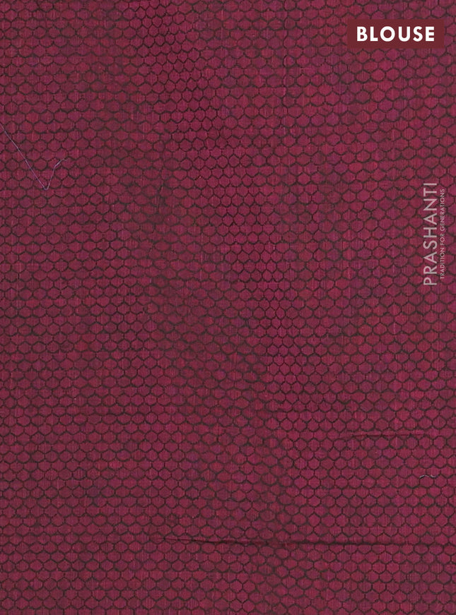 Chettinad cotton saree teal green and maroon with thread woven buttas and thread & zari woven border