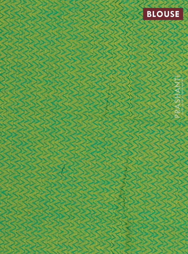 Chettinad cotton saree dual shade of purple and green with zari woven buttas and zari woven border