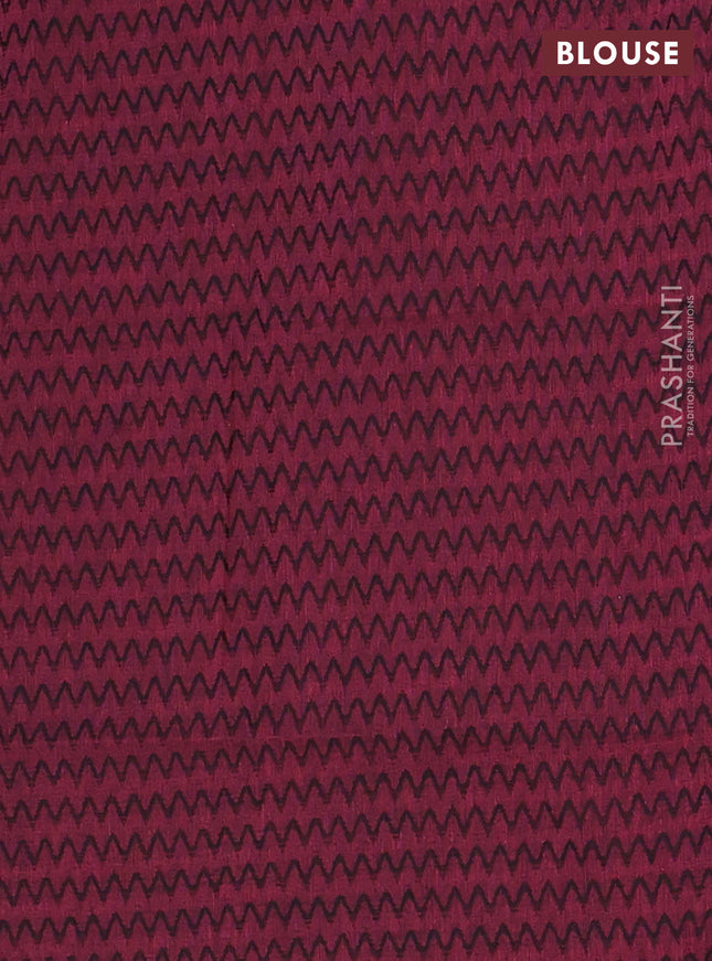 Chettinad cotton saree orange and deep maroon with paisley thread woven buttas and zari woven border