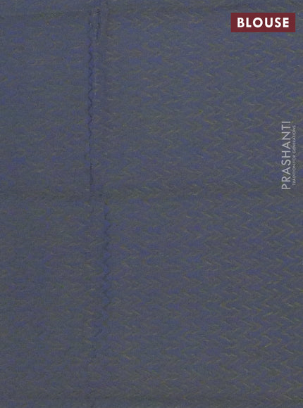 Chettinad cotton saree light green and navy blue with plain body and thread & zari woven border