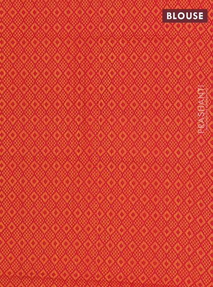 Chettinad cotton saree navy blue and maroon with thread woven buttas and zari woven border
