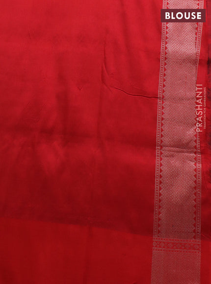 Banarasi uppada silk saree purple and red with zari weaves & buttas and zari woven border