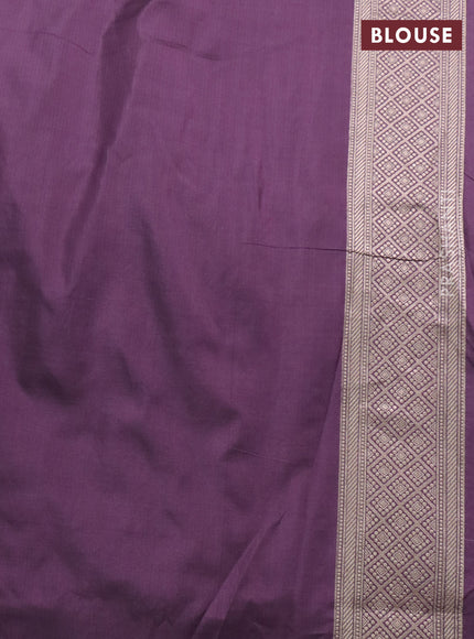 Banarasi uppada silk saree pastel purple with allover zari woven buttas and zari woven border