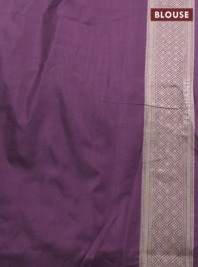 Banarasi uppada silk saree pastel purple with allover zari woven buttas and zari woven border