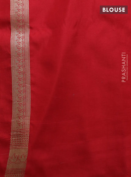 Banarasi uppada silk saree red with allover zari woven brocade weaves and zari woven border